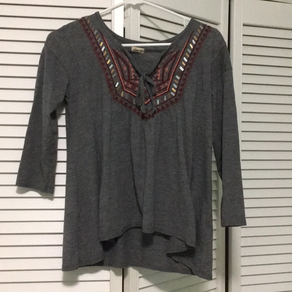 Hollister midi sleeve top